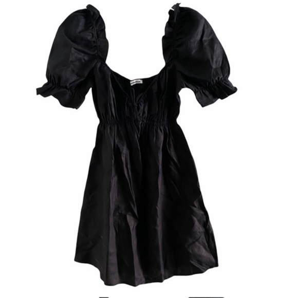 Reformation Channa Black Linen Dress - Picture 6 of 7